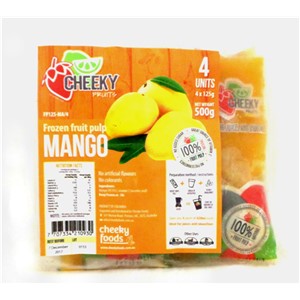 CHEEKY FROZEN FRUIT PULP MANGO 4 X 125g