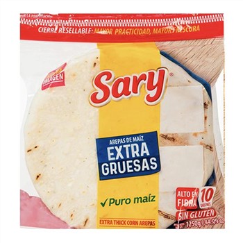 SARY EXTRA THICK (EXTRAGRUESAS) WHITE CORN AREPA 1.2kg