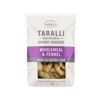 CONTINENTAL TARALLI WHOLEMEAL AND FENNEL 250g